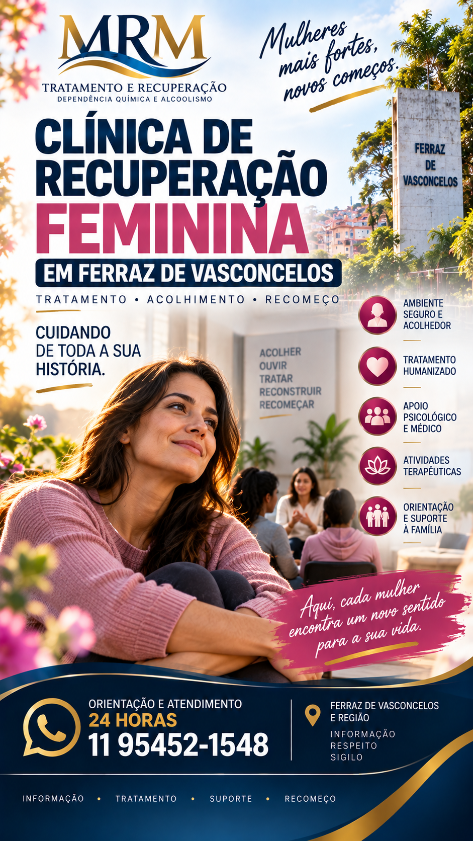 clínica de recuperação feminina Ferraz de Vasconcelos