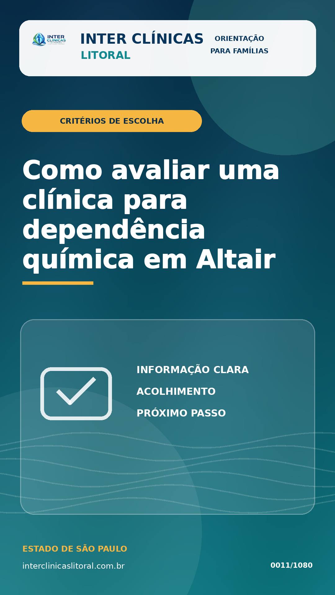 Como avaliar uma clínica para dependência química em Altair