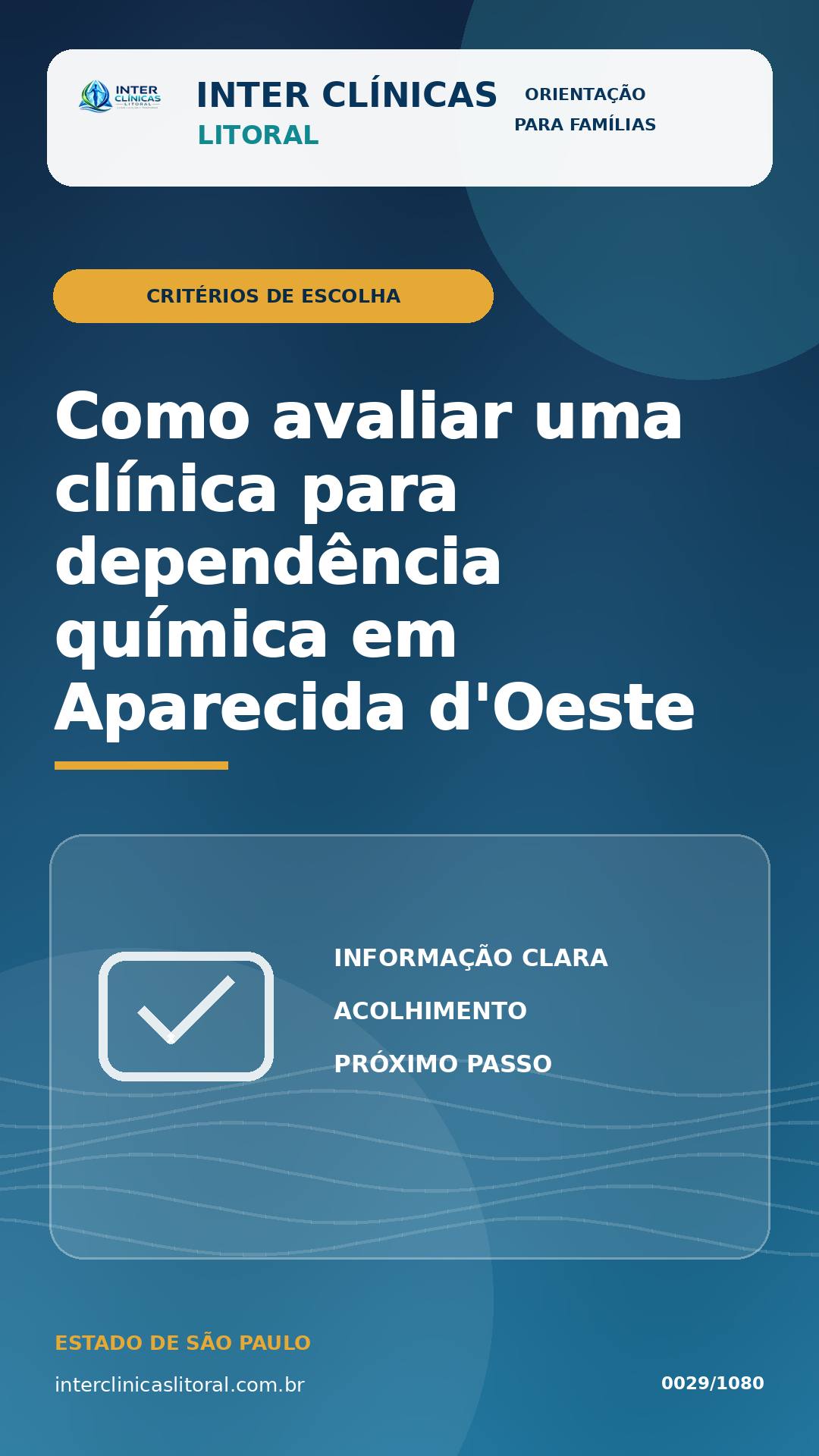 Como avaliar uma clínica para dependência química em Aparecida d’Oeste