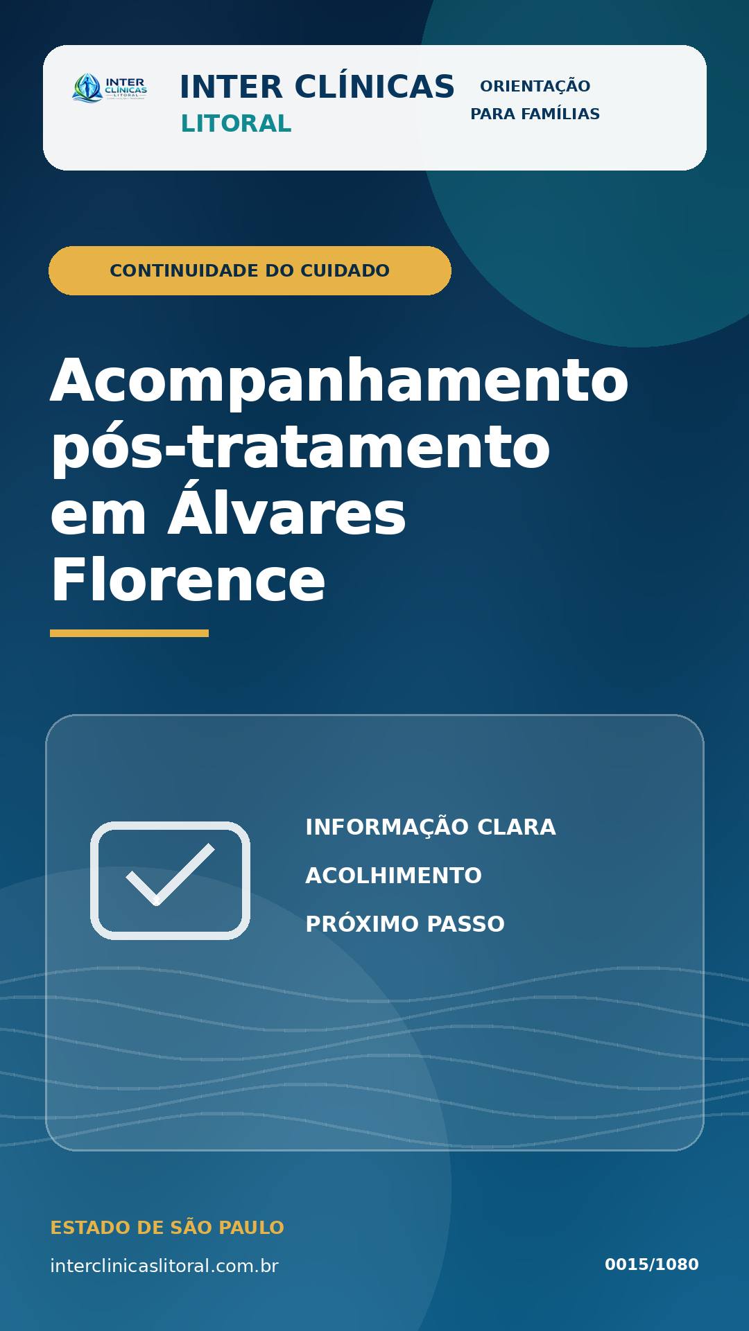 Acompanhamento pós-tratamento em Álvares Florence: como reduzir riscos de recaída