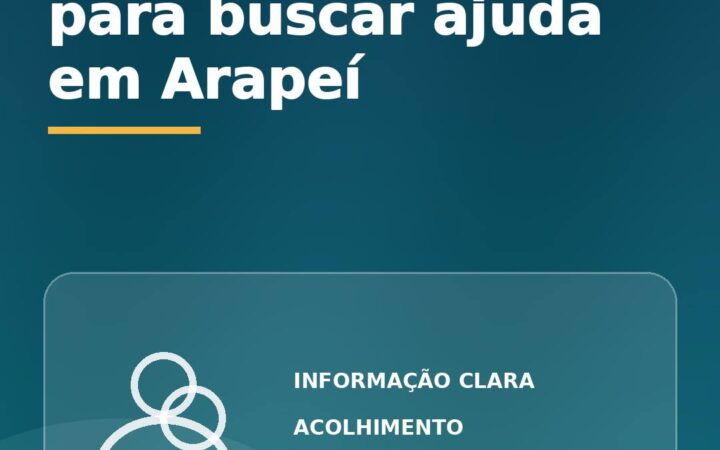 Primeiro passo para buscar ajuda em Arapeí: guia para a família