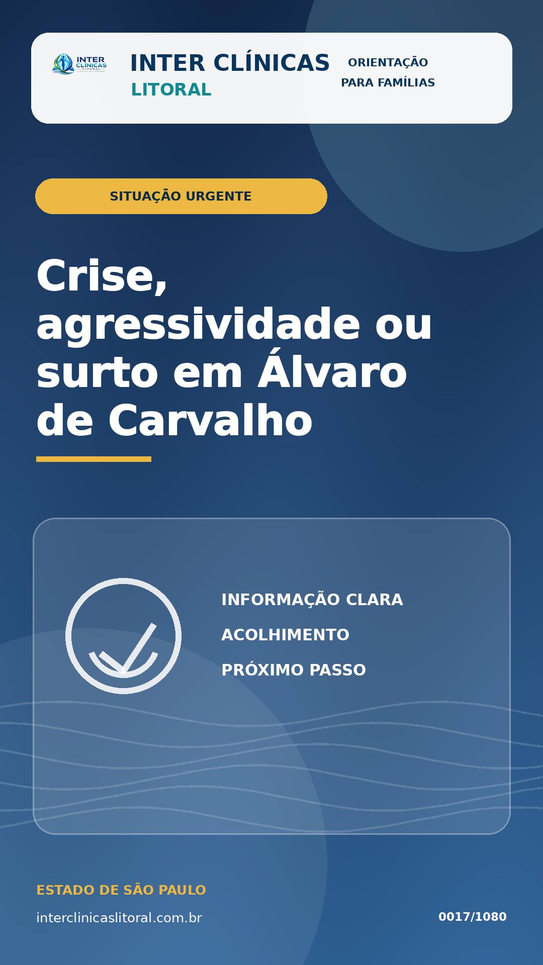 Crise, agressividade ou surto em Álvaro de Carvalho: quando buscar emergência?