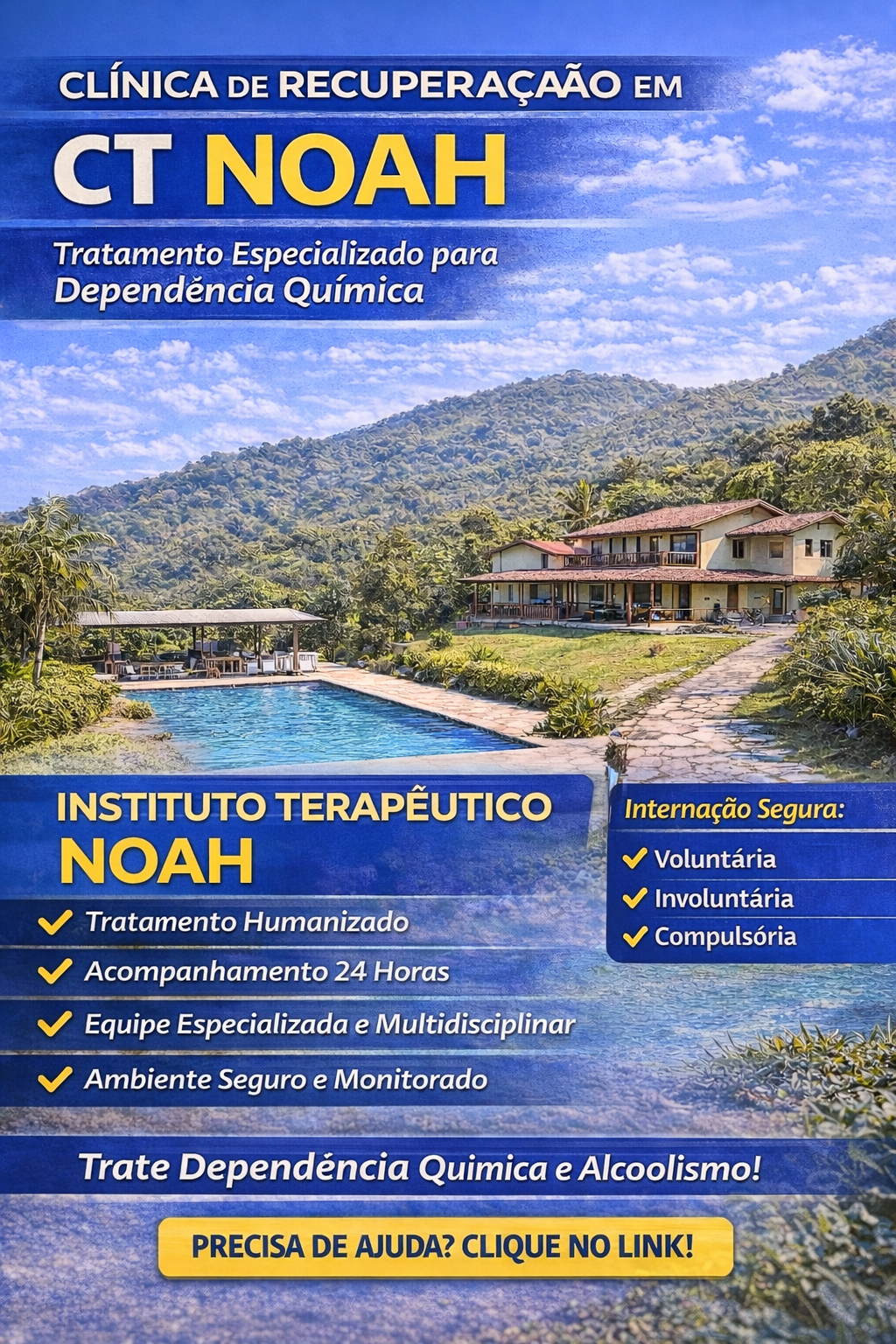 Clínica de Recuperação em Suzano CT Noah: Tratamento Especializado para Dependência Química