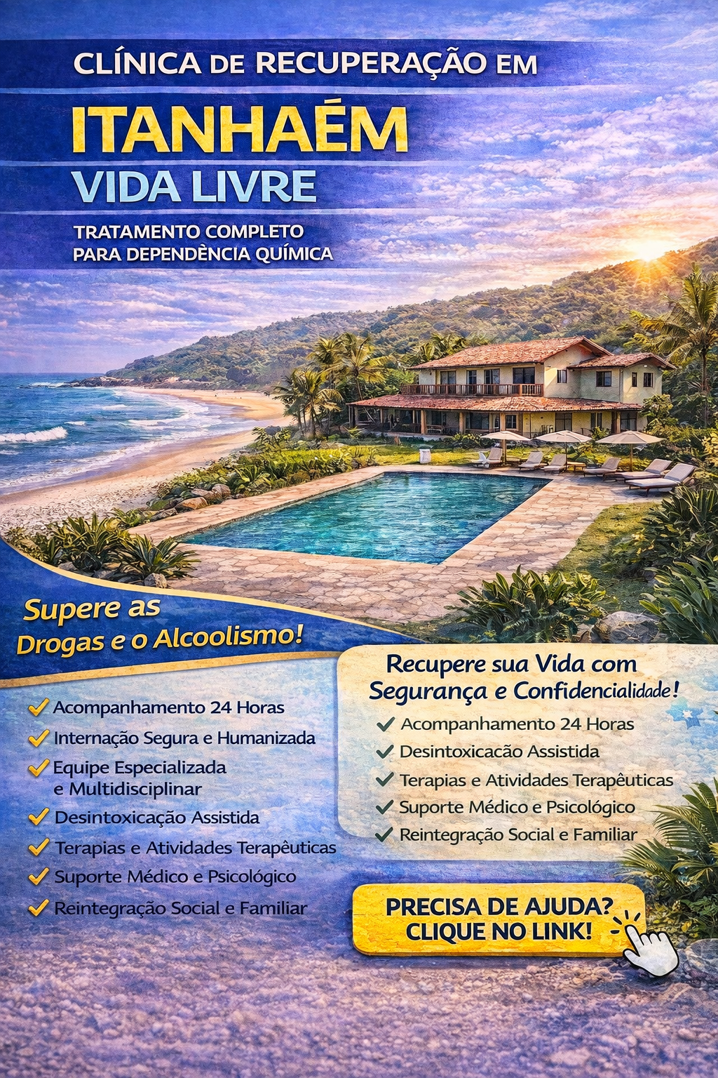 Clínica de Recuperação em Itanhaém Vida Livre: Tratamento Completo para Dependência Química